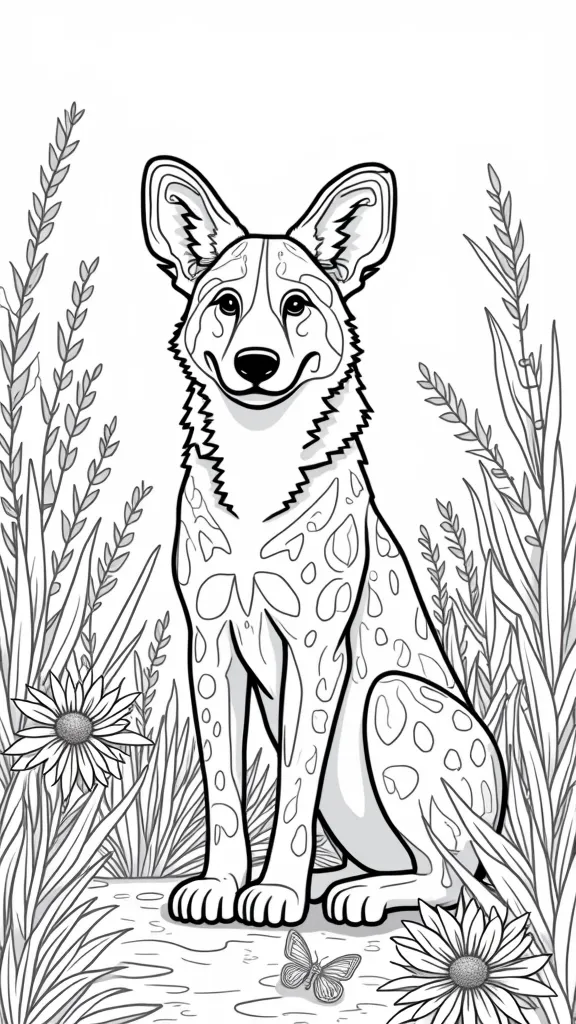 wild dog coloring pages